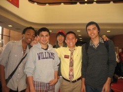 Chris Cheng with visiting students