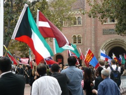 Flags of foreign students