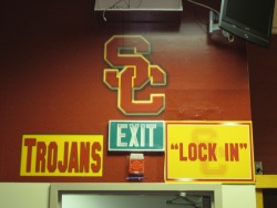 Exiting the locker room
