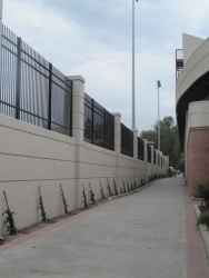 Wall along Loker Stadium