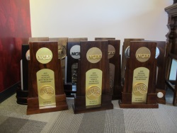 National Championship trophies
