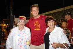 Cody Kessler with his grandmother and his mom