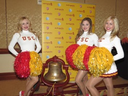Song Girls with Victory Bell