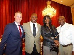Andy Enfield, Jacque Hill and Margie and Philip Mathews